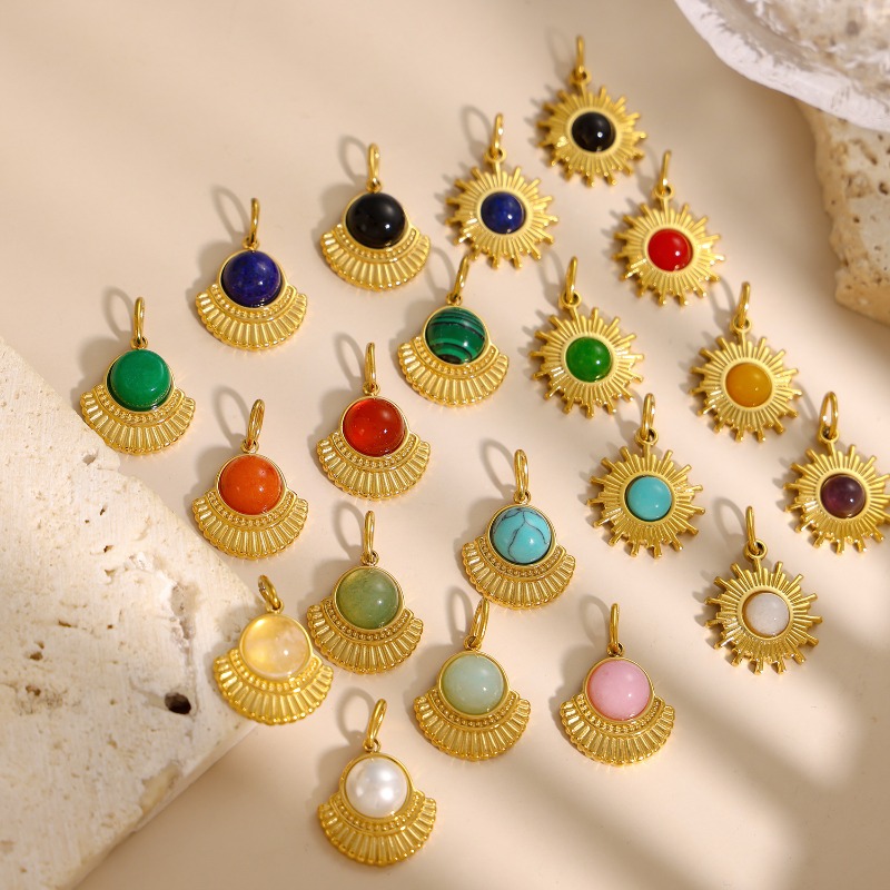 Altın Kaplama Güneş Desenli Do - Jewelry Making Gemstones incelemesi ve fiyatı