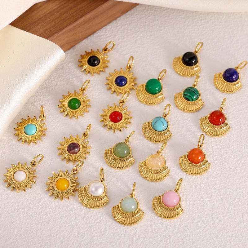 Altın Kaplama Güneş Desenli Do - Jewelry Making Gemstones incelemesi ve fiyatı