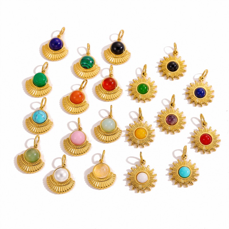 Altın Kaplama Güneş Desenli Do - Jewelry Making Gemstones incelemesi ve fiyatı