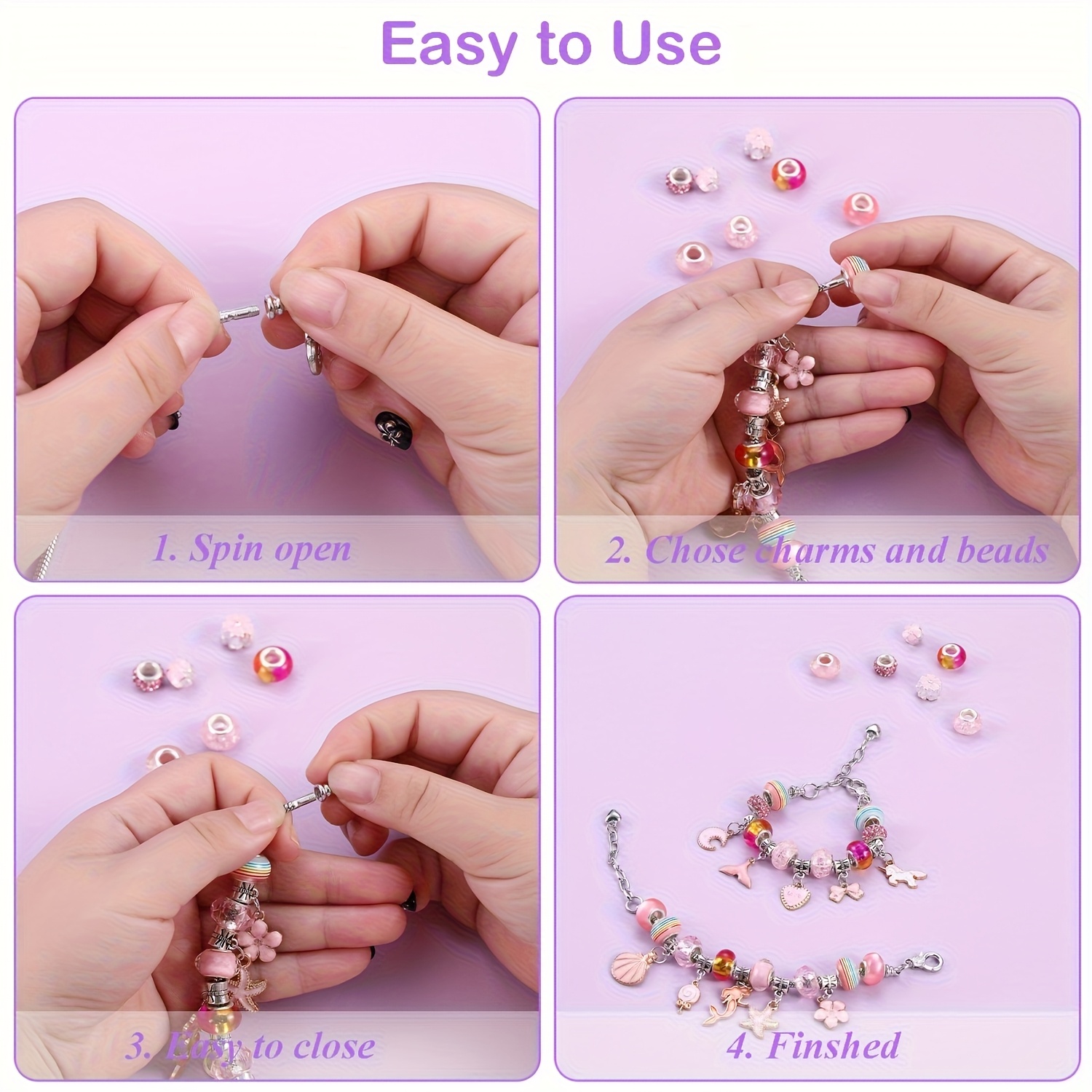 68 Parçalık Boncuk Seti, Mor M - Jewelry Making At Home incelemesi ve fiyatı
